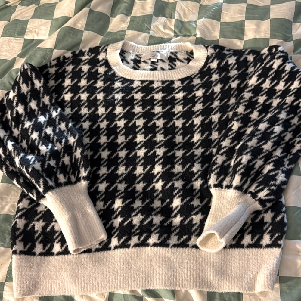 Loft houndstooth sweater